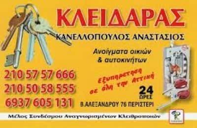 ΚΑΝΕΛΛΟΠΟΥΛΟΣ ΑΝΑΣΤΑΣΙΟΣ – ΚΛΕΙΔΑΡΑΣ ΚΛΕΙΔΙΑ ΑΣΦΑΛΕΙΑΣ – ΠΕΡΙΣΤΕΡΙ ΑΤΤΙΚΗ