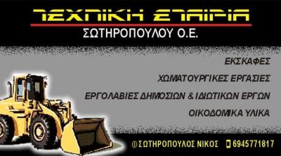 ΤΕΧΝΙΚΗ ΕΤΑΙΡΕΙΑ ΣΩΤΗΡΟΠΟΥΛΟΥ ΟΕ –  ΧΩΜΑΤΟΥΡΓΙΚΕΣ ΕΡΓΑΣΙΕΣ – ΒΟΥΛΩΜΕΝΟ ΑΙΓΙΟ ΑΧΑΪΑ