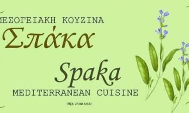 ΓΕΩΡΓΙΟΥ ΚΑΡΟΛΙΝΑ – ΜΕΣΟΓΕΙΑΚΗ ΚΟΥΖΙΝΑ ΣΠΑΚΑ – ΕΣΤΙΑΤΟΡΙΟ ΤΑΒΕΡΝΑ – ΑΡΕΟΠΟΛΗ ΛΑΚΩΝΙΑΣ